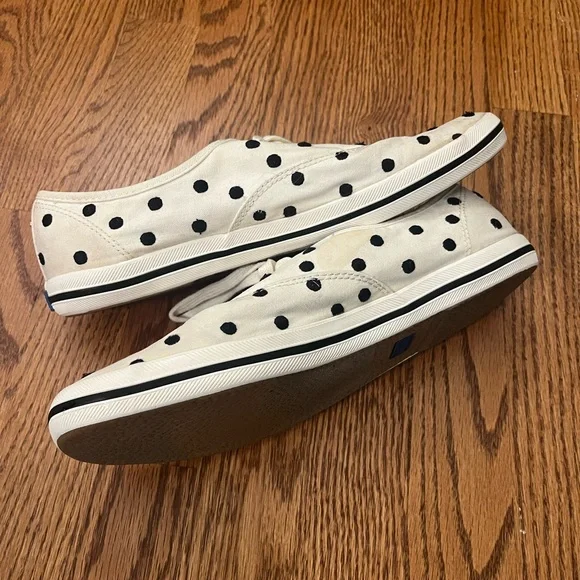 Kate Spade x Keds Polka Dot Cream and Black Sneakers - Picture 6 of 10